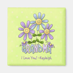 Flower Garden Grandma Magnet