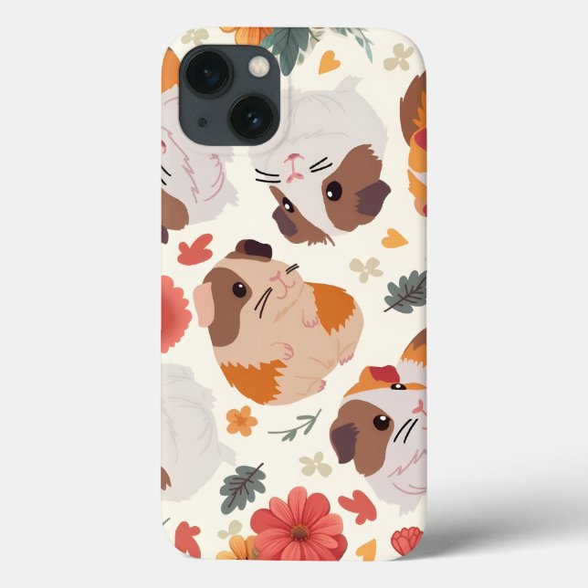 flower garden guinea pig Case-Mate iPhone case (Back)