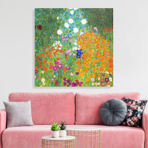 Flower Garden   Gustav Klimt Canvas Print