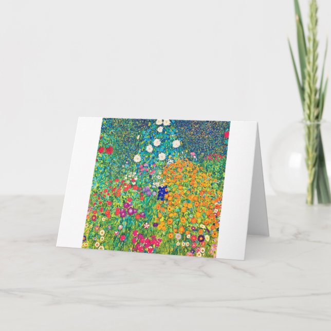 Flower Garden, Gustav Klimt Card (Front)
