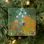 Flower Garden | Gustav Klimt Ceramic Ornament<br><div class="desc">Flower Garden (1905-1907) by Austrian artist Gustav Klimt. Original fine art painting is oil on canvas featuring a bright abstract landscape of colourful flowers. 

Use the design tools to add custom text or personalise the image.</div>