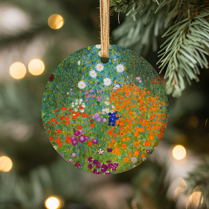 Flower Garden   Gustav Klimt Ceramic Tree Decoration