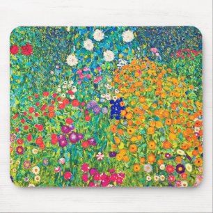 Flower Garden, Gustav Klimt Mouse Mat