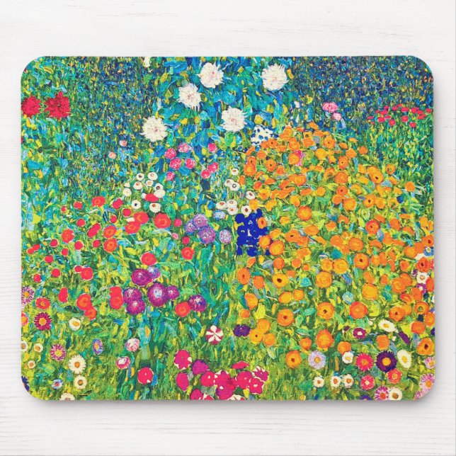 Flower Garden, Gustav Klimt Mouse Mat (Front)