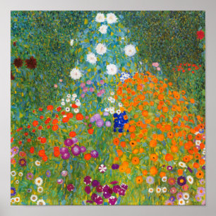 Flower Garden Gustav Klimt Poster
