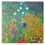Flower Garden, Gustav Klimt Tile<br><div class="desc">Gustav Klimt (July 14, 1862 – February 6, 1918) was an Austrian symbolist painter and one of the most prominent members of the Vienna Secession movement. Klimt is noted for his paintings, murals, sketches, and other objets d'art. In addition to his figurative works, which include allegories and portraits, he painted...</div>