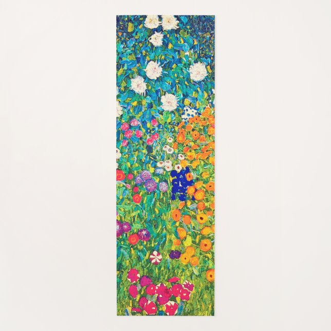 Flower Garden, Gustav Klimt Yoga Mat (Front)