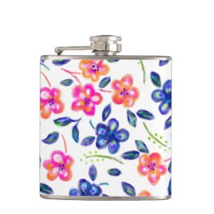 Flower Garden Hip Flask