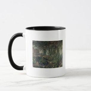 Flower garden in bloom, 1904 mug