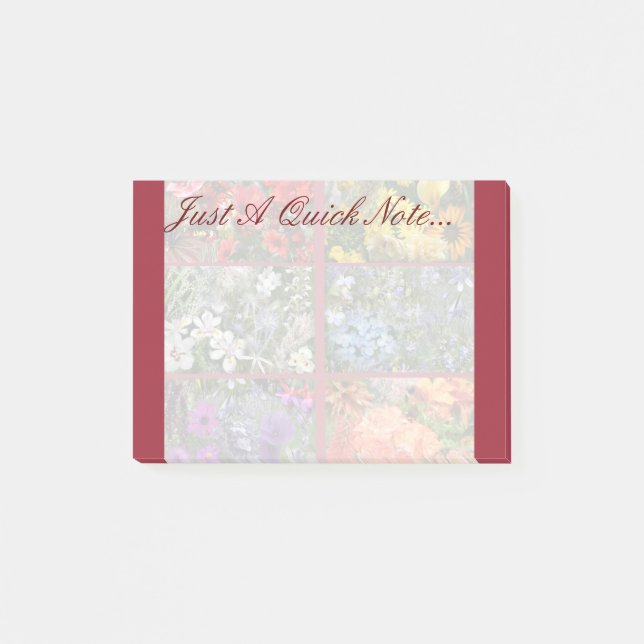 Flower Garden in Rainbow Colours Post-it Notes (Front)