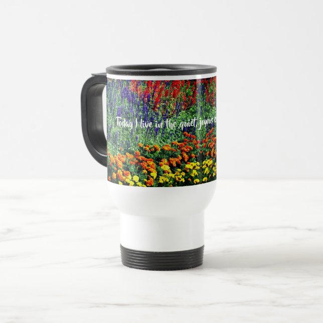 Flower Garden Inspirational Goodness Quote   Travel Mug (Front Left)