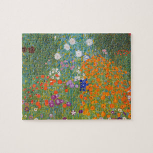 flower+garden+klimt+gustav+cottage jigsaw puzzle