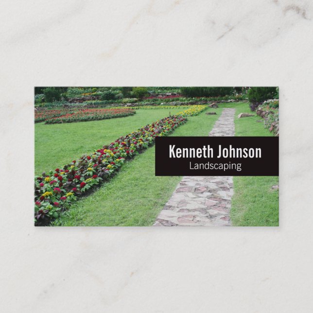 Flower Garden | Landscaping Business Card (Front)