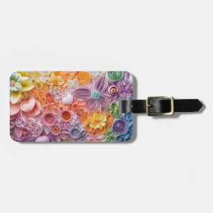 Flower garden luggage tag