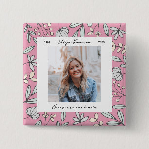 Flower Garden Memorial 15 Cm Square Badge