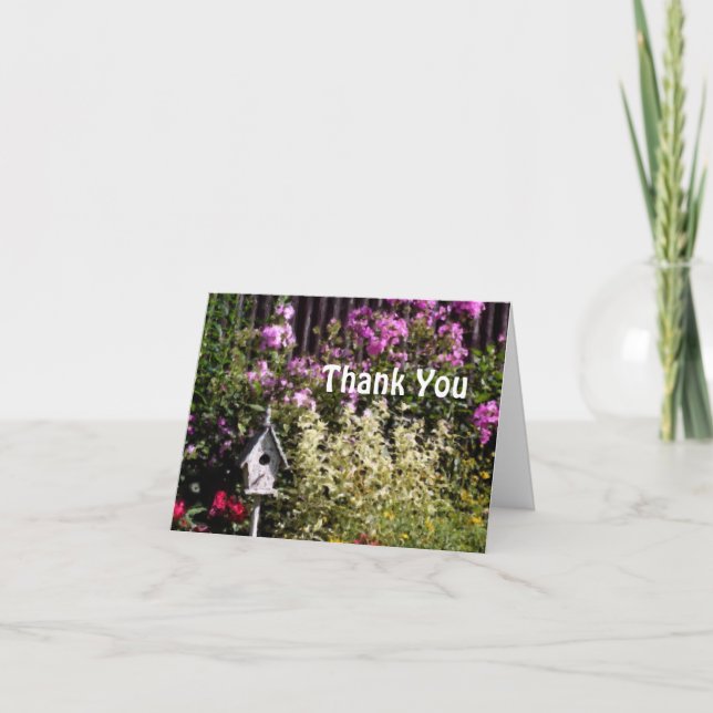 Flower Garden Painting Thank You Card (Front)
