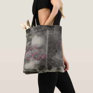 Flower Garden Partial Colour Tote Bag