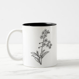 Flower Garden Plant Scorpion Grass Two-Tone Coffee Mug