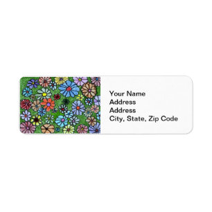 Flower Garden Return Address Label