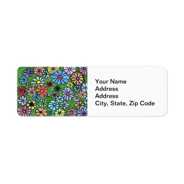 Flower Garden Return Address Label (Front)
