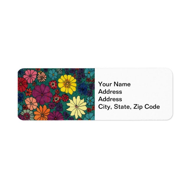 Flower Garden Return Address Label (Front)