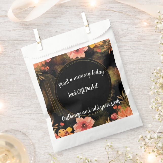 Flower Garden Seed Packet  Favour Bags (Clipped)
