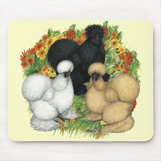 Flower Garden Silkies Mouse Mat (Front)