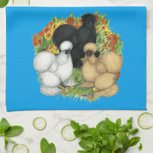 Flower Garden Silkies Tea Towel
