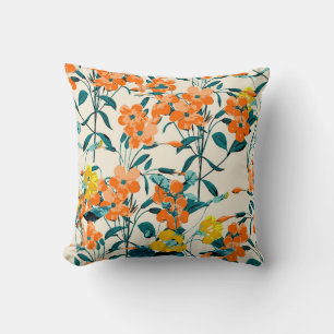 Flower Garden. Small Cute Florals and Branches Swe Cushion