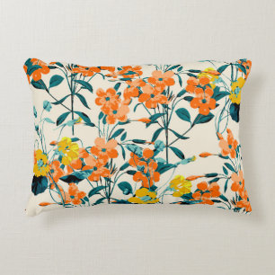 Flower Garden. Small Cute Florals and Branches Swe Decorative Cushion