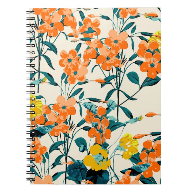 Flower Garden. Small Cute Florals and Branches Swe Notebook (Front)