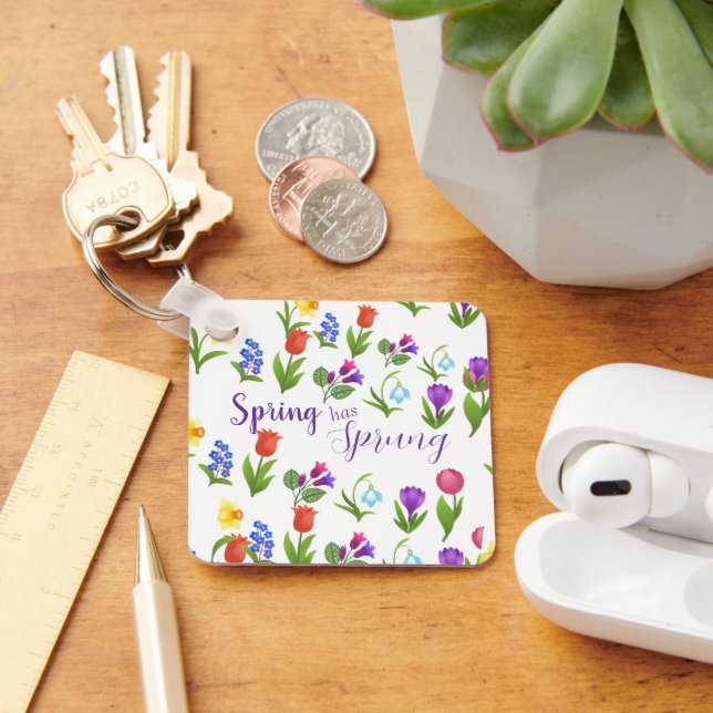 Flower Garden Spring Has Sprung Key Ring (Desk)