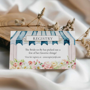 Flower Garden Summer Bridal Shower Registry Enclosure Card