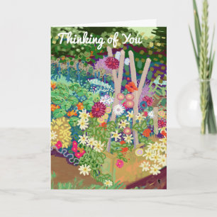 Flower Garden Thinking of you Card