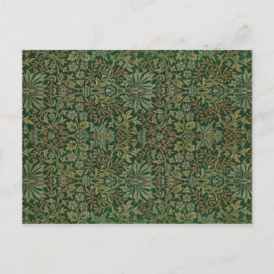 Flower Garden Vintage Ornament Illustration Postcard