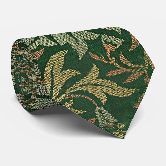 Flower Garden Vintage Ornament Illustration Tie (Rolled)