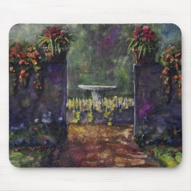 Flower garden wall mouse mat (Front)