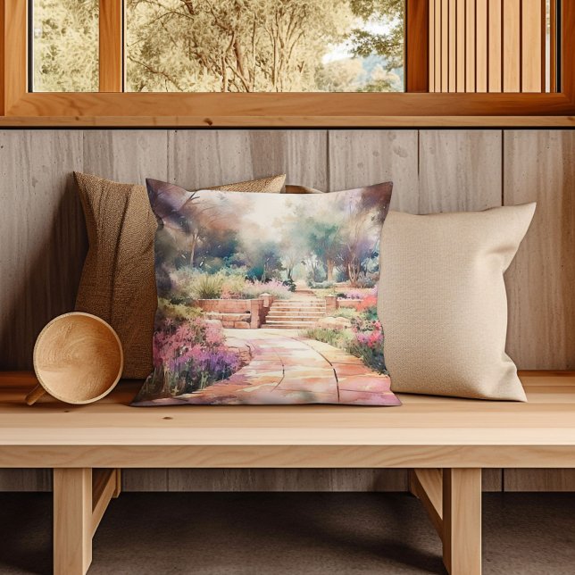 Flower Garden Watercolor Cushion (Creator Uploaded)