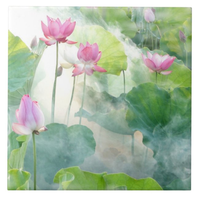 Flower Garden Watercolor Tile (Front)