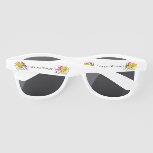 Flower Garden Wedding Favour Sunglasses (Back)
