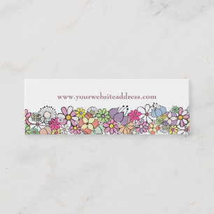 Flower Garden White Skinny Business Profile Card