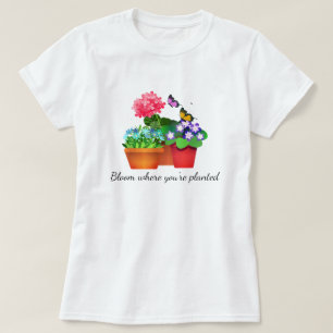 Flower Garden with Butterfly Women's T-Shirt