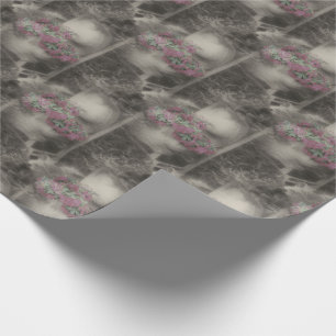 Flower Garden Wooden Chair Nature Pattern   Wrapping Paper