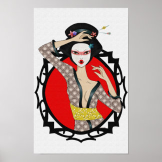 Flower Geisha Poster