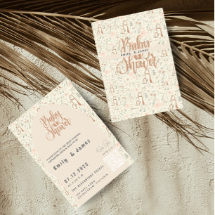 Flower Gender Reveal Baby Shower Invitation