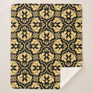 Flower geometric pattern. Seamless vintage backgro Sherpa Blanket