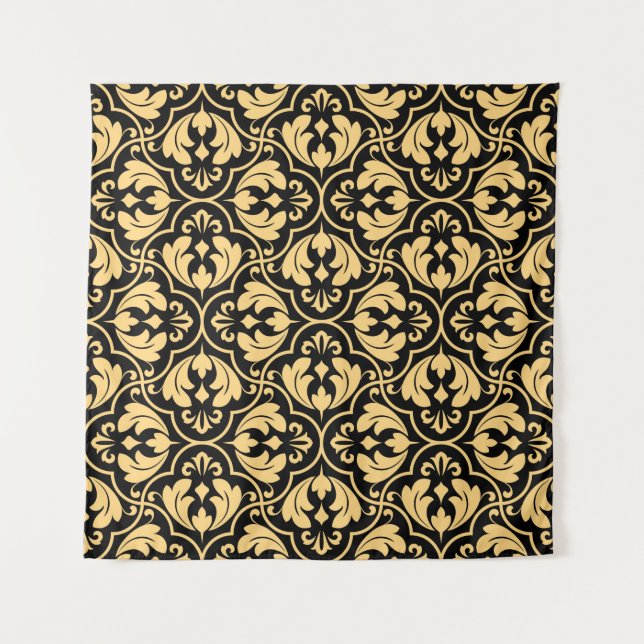 Flower geometric pattern. Seamless vintage backgro Tapestry (Front)