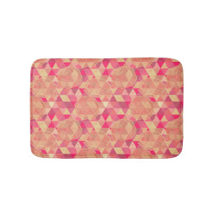 Flower geometrical pattern bath mat