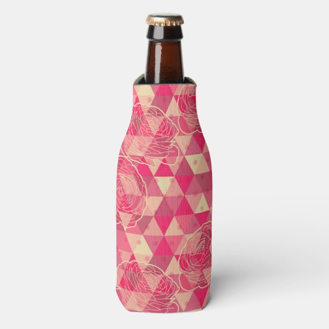 Flower geometrical pattern bottle cooler (Bottle Front)