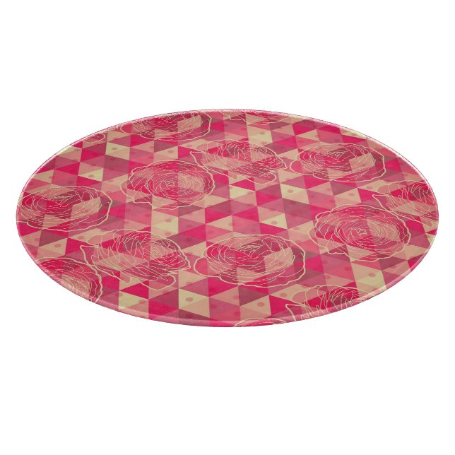 Flower geometrical pattern cutting board (Corner)